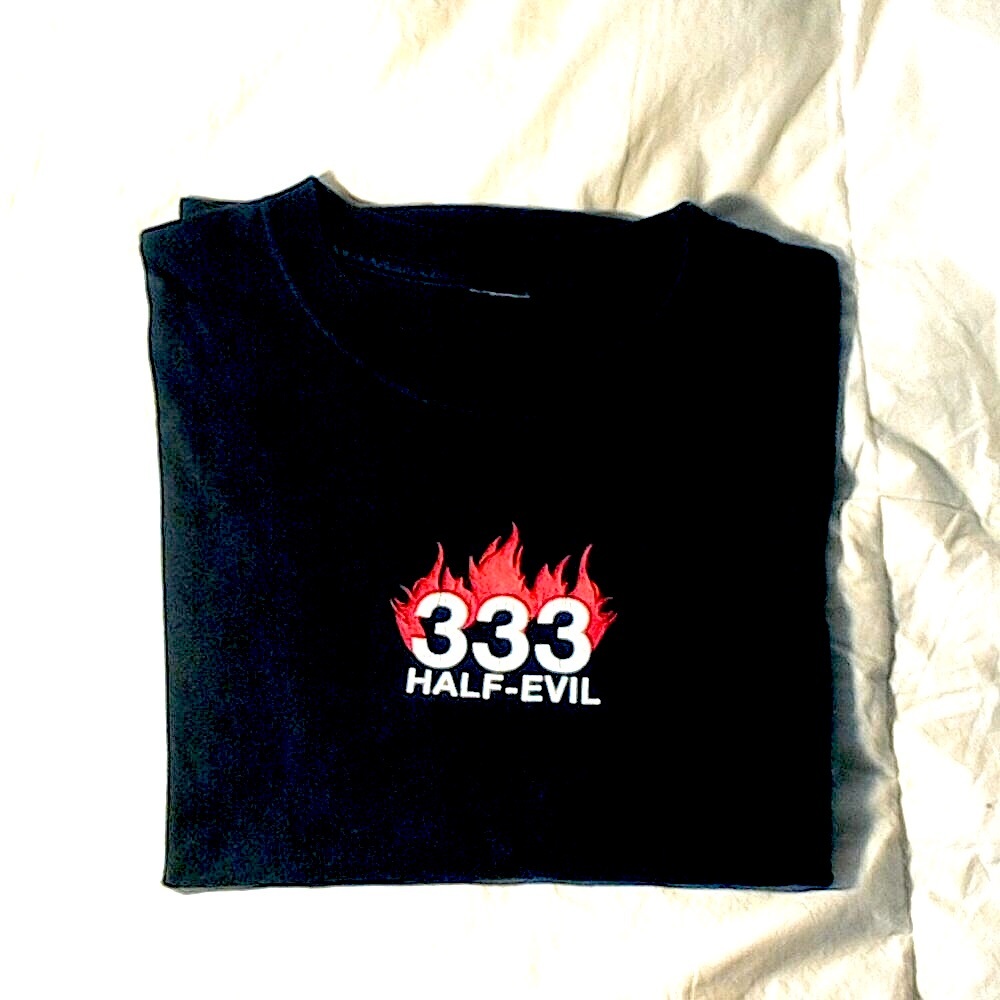 Black Cotton T Shirt Punk Goth Metal